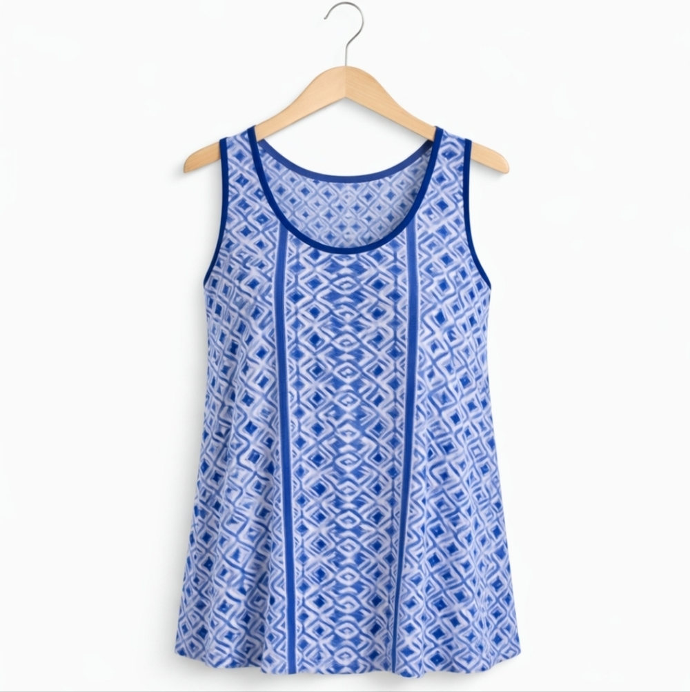 Cato Blue Plus Size Sheer Sleeveless Plus Sz 22/24